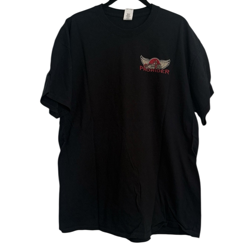 🖤 Prorider Motorcycle School American Flag Skull Tee